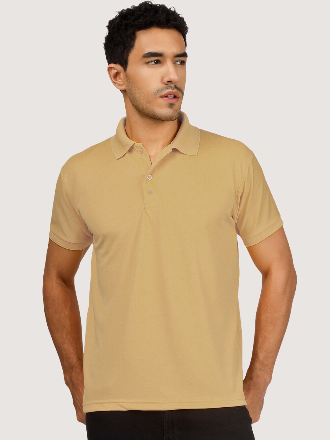 

Greylongg Polo Collar T-shirt, Beige