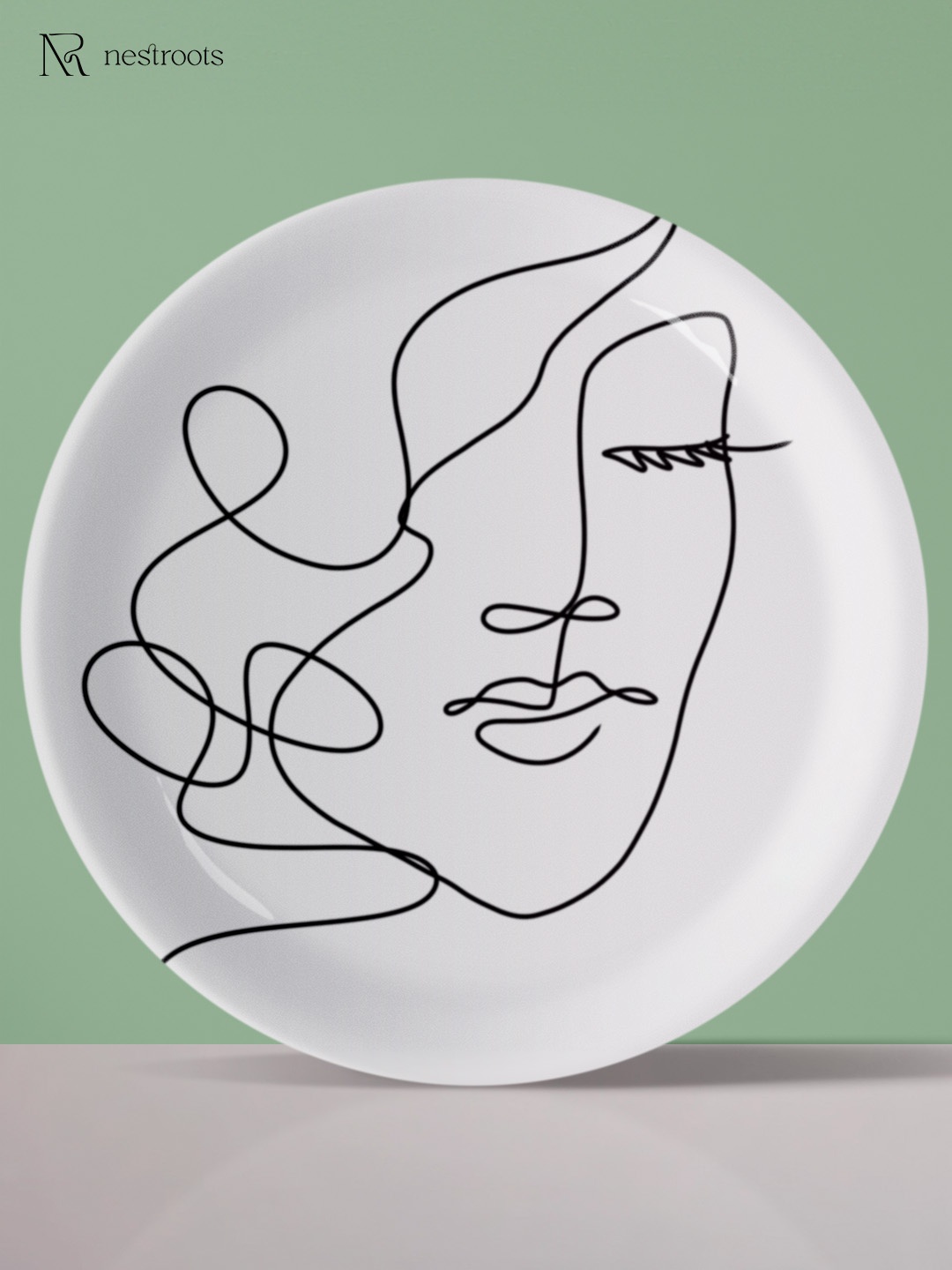 

nestroots Black & White Hidden Harmony Printed Wall Plate
