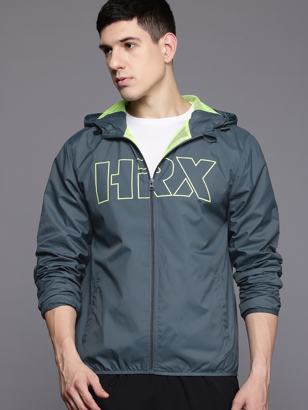

HRX by Hrithik Roshan Printed Rapid-Dry Training Tailored Jacket, Blue