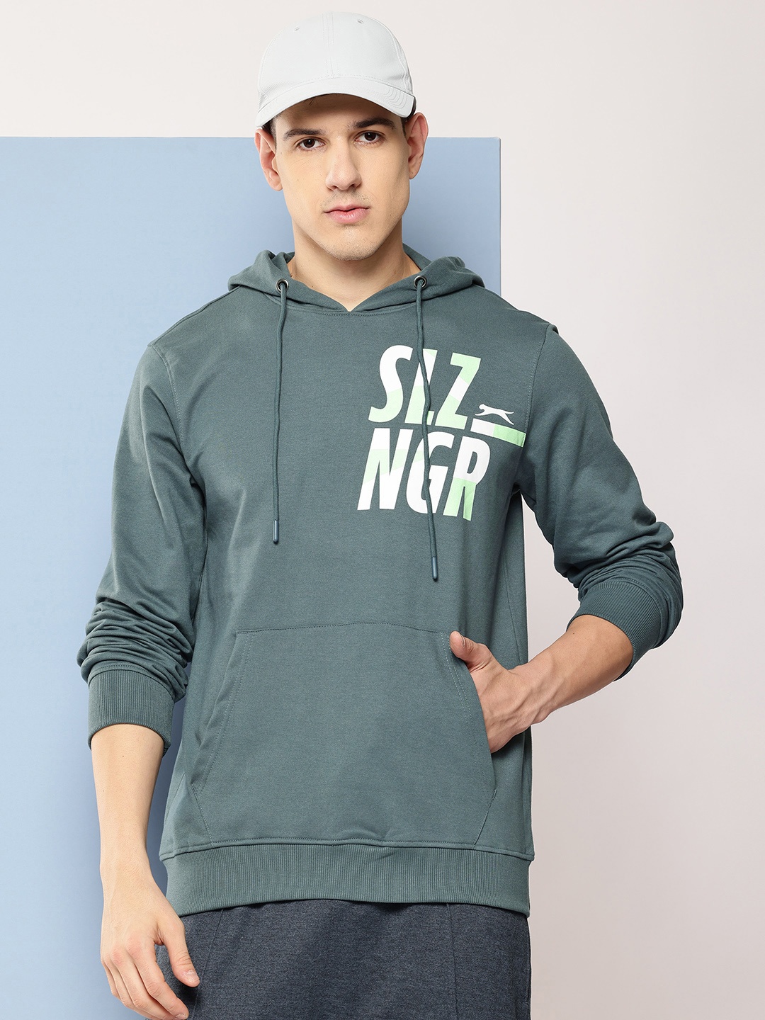 

Slazenger Printed Hooded Sweatshirt, Green
