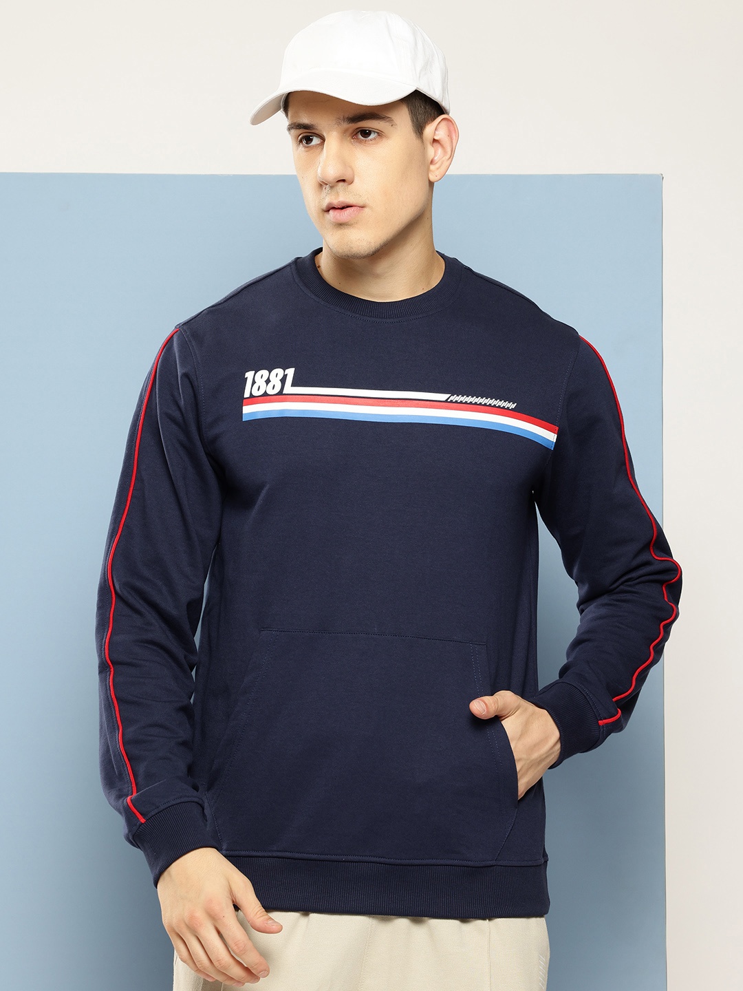 

Slazenger Men Striped Sweatshirt, Navy blue