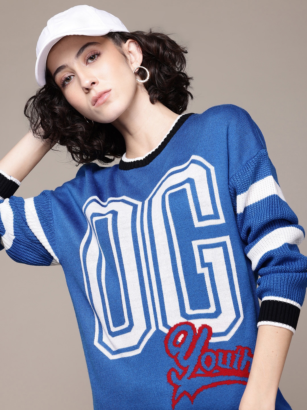 

The Roadster Lifestyle Co. Typography Longline Pullover, Blue