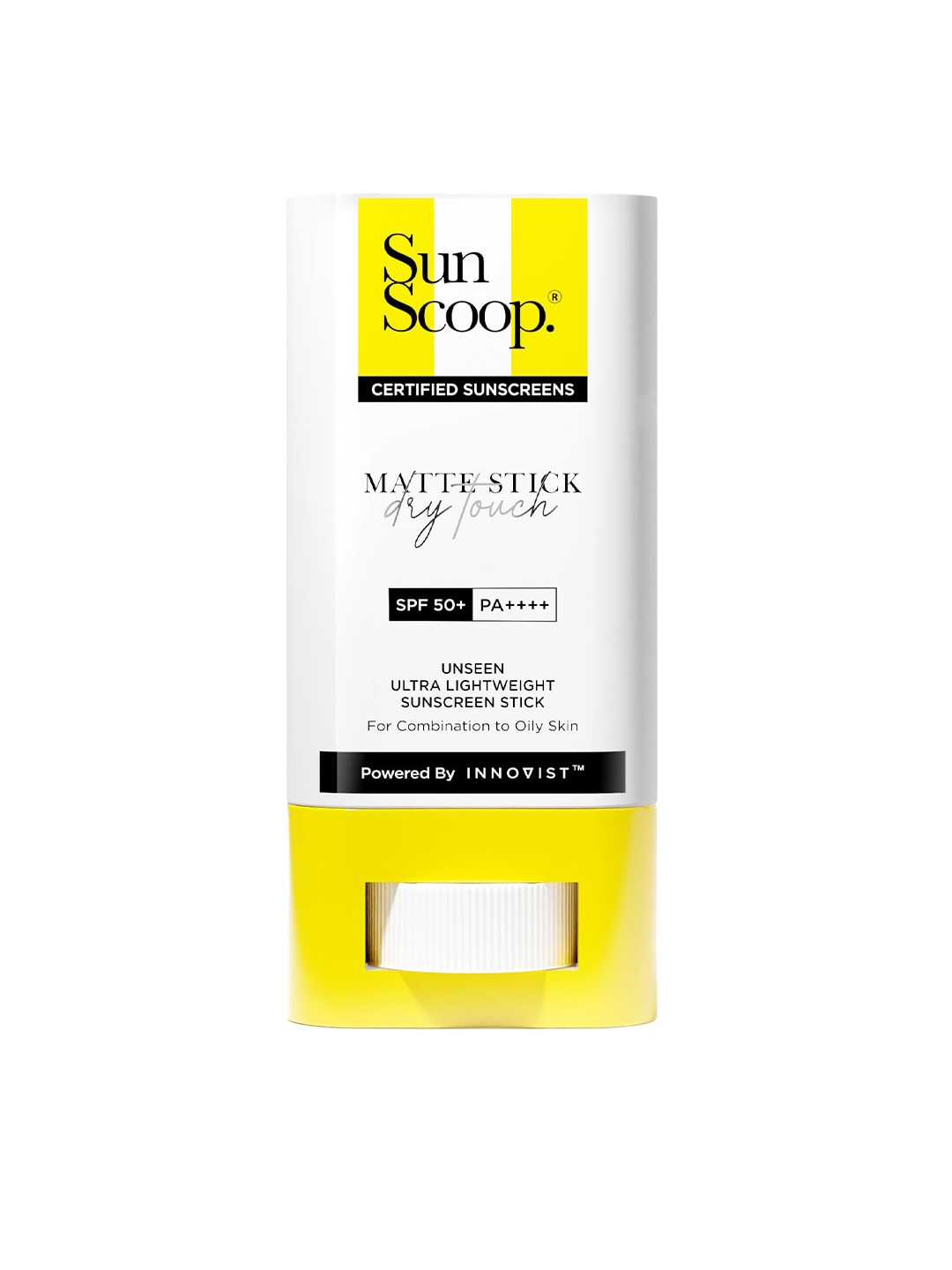

SunScoop Matte Stick Dry Touch SPF 50+ PA++++ With Green Tea - 20g, Yellow
