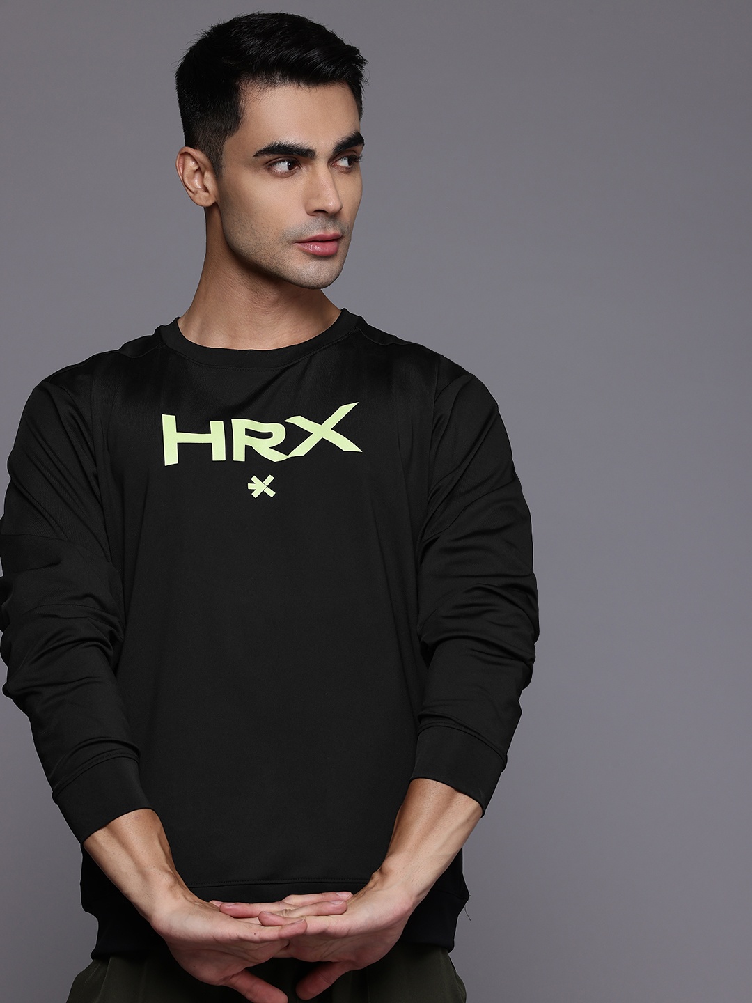 

HRX by Hrithik Roshan Solid Regular Sweatshirt, Black