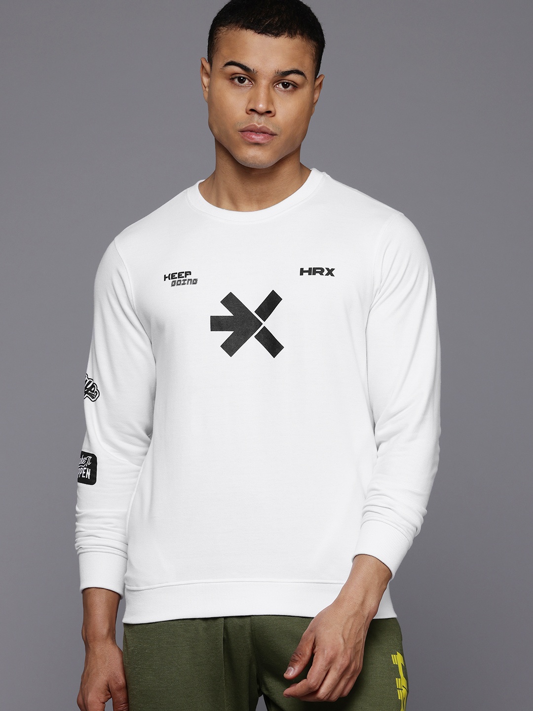 

HRX by Hrithik Roshan Printed Sweatshirt, White