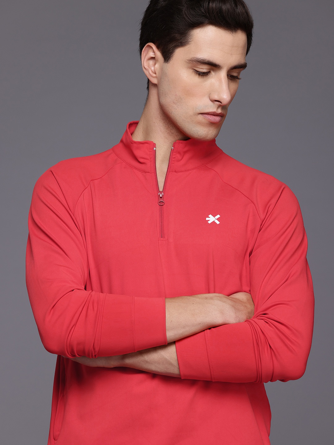 

HRX by Hrithik Roshan Half-Zipper Training Sweatshirt, Red