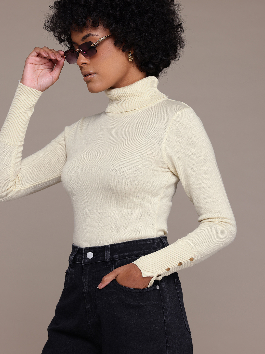 

The Roadster Lifestyle Co. Turtleneck Pullover, Cream