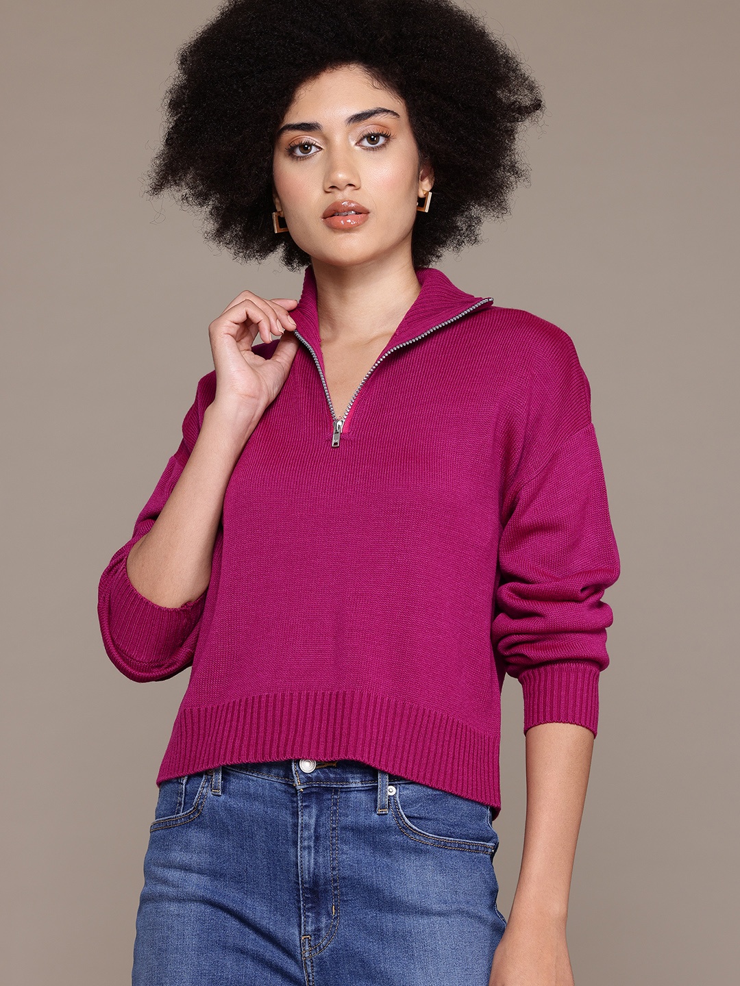 

The Roadster Lifestyle Co., Pure Acrylic Pullover, Fuchsia