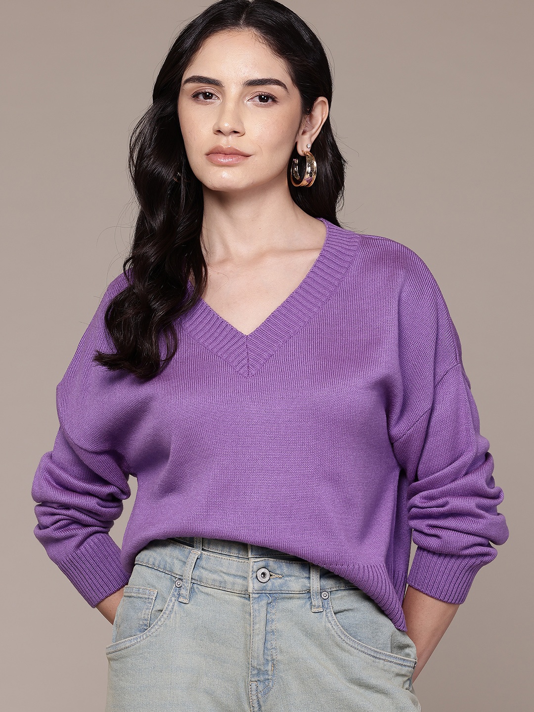 

Roadster Acrylic Pullover, Purple