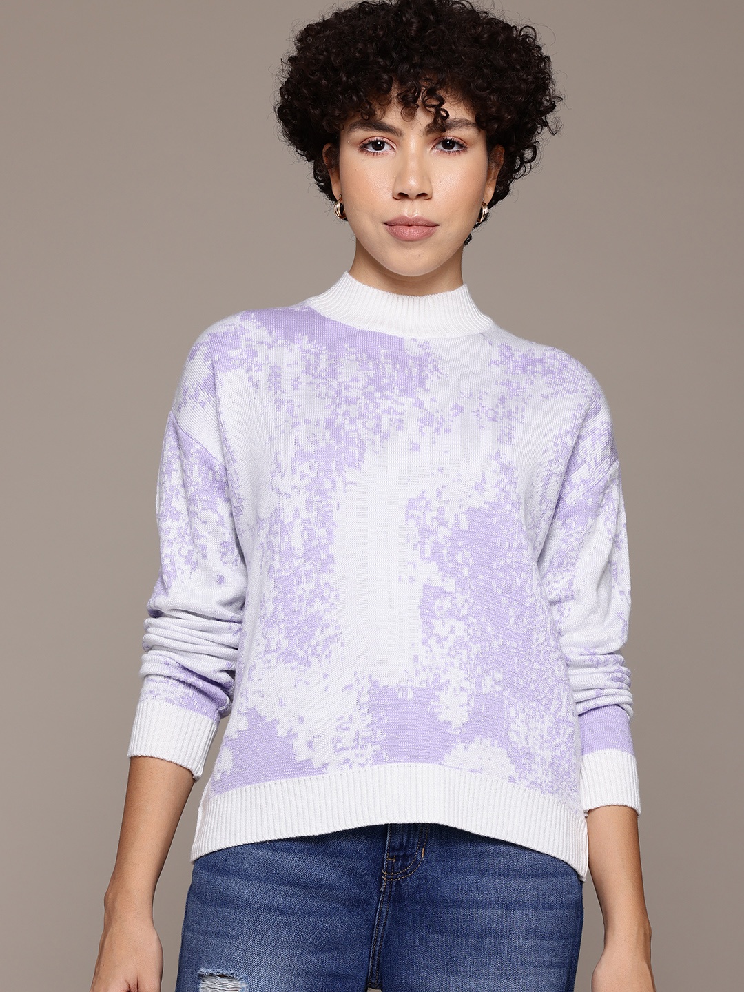 

The Roadster Lifestyle Co. High-Neck Acrylic Pullover, Lavender