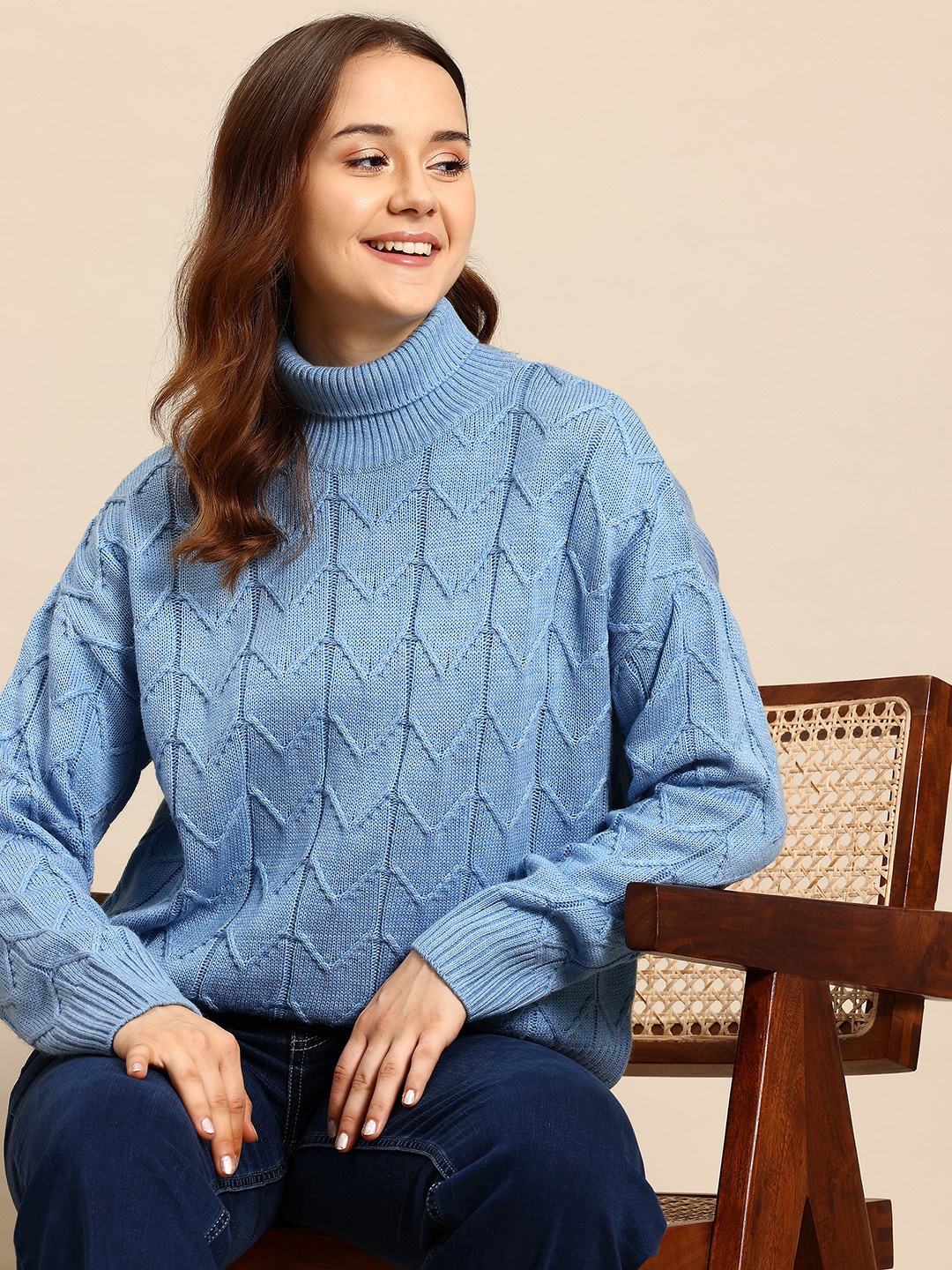 

Mast & Harbour Turtleneck Pullover, Blue