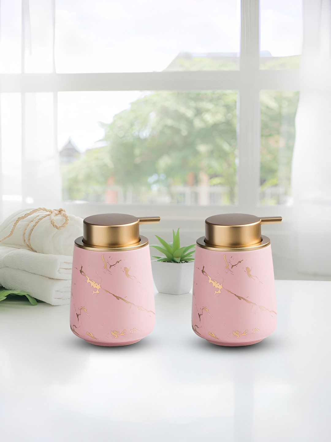 

The Better Home Pink 2 Ceramic Soap Dispenser