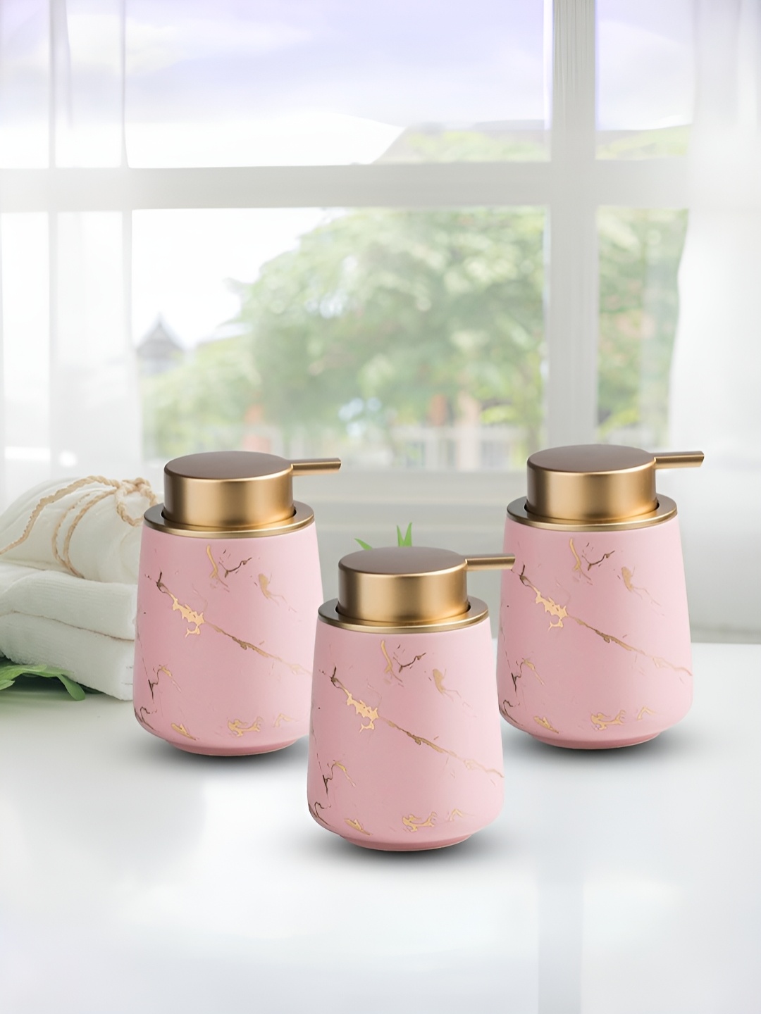 

The Better Home Pink 3 Ceramic Soap Dispenser