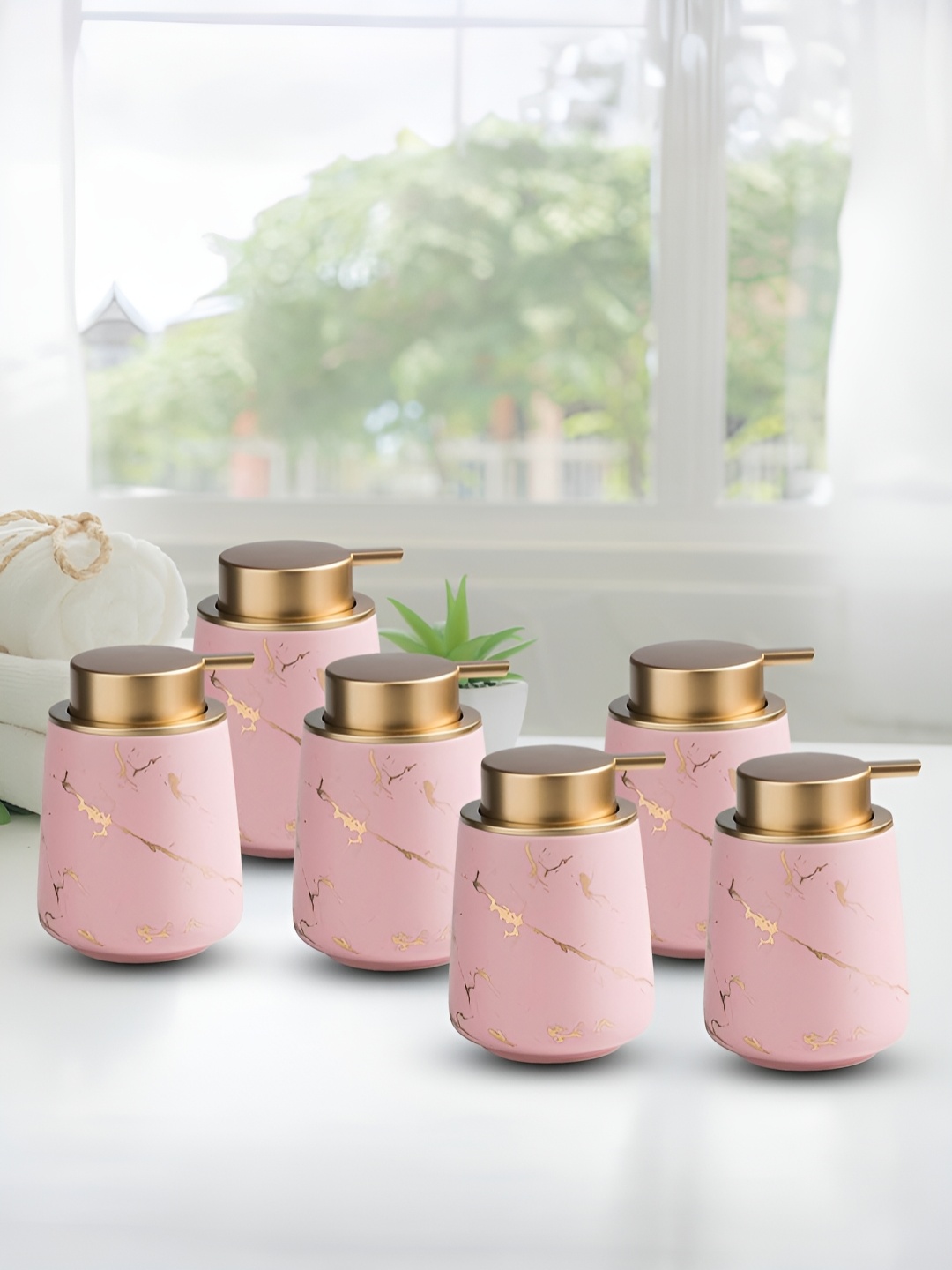 

The Better Home Pink 6 Ceramic Soap Dispenser