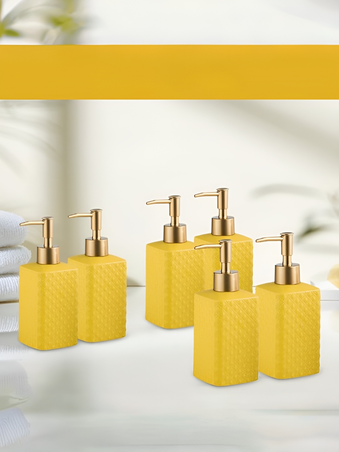 

The Better Home Yellow 6 Ceramic Soap Dispenser