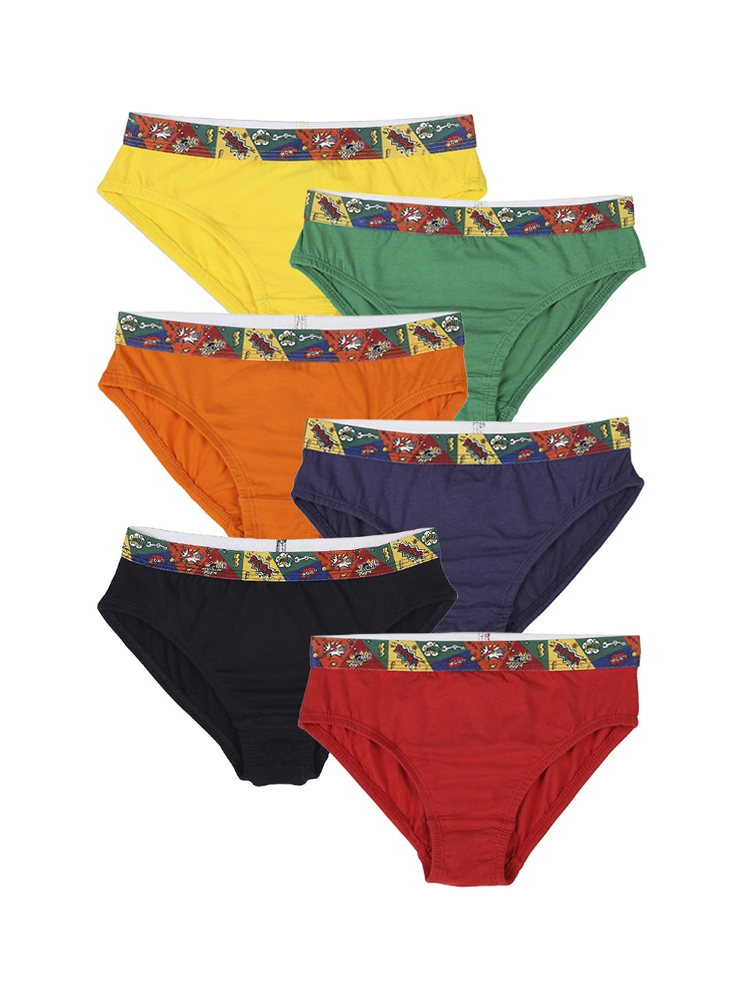 

BRAT Boys Pack Of 6 Assorted Briefs BR-BI-BR001-OE-2X5-6-PO6
