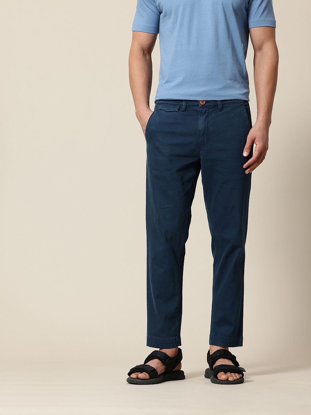 

Mr Bowerbird Men Smart Slim Fit Chinos Trousers, Navy blue