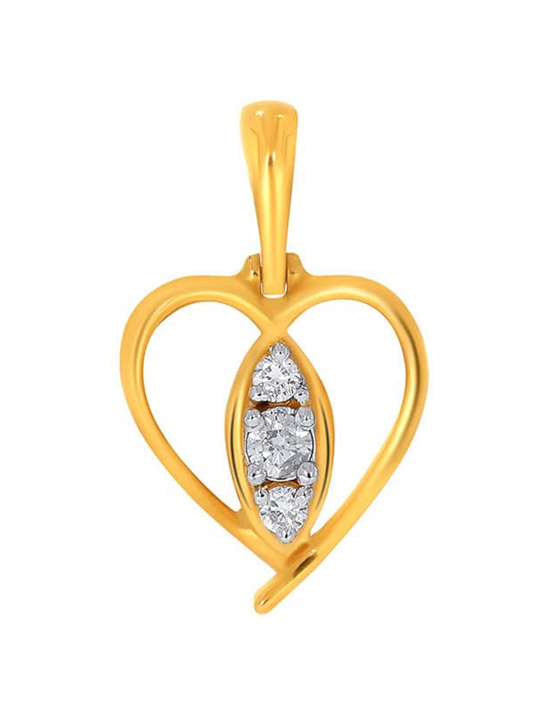 

SENCO 18KT Gold Diamond Heart's Desire Studded Pendant-1.3 gm