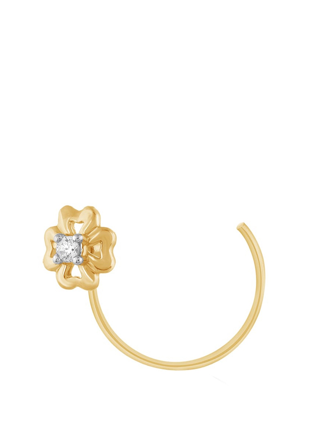 

SENCO 14KT Gold Diamond Studded Nosepin- 0.35 gm