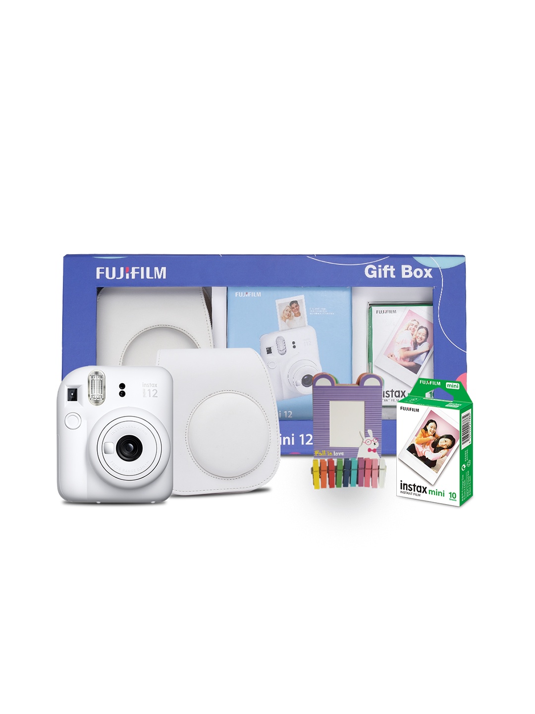 FUJIFILM White Instax Mini 12 Gift Box with 10 Shots