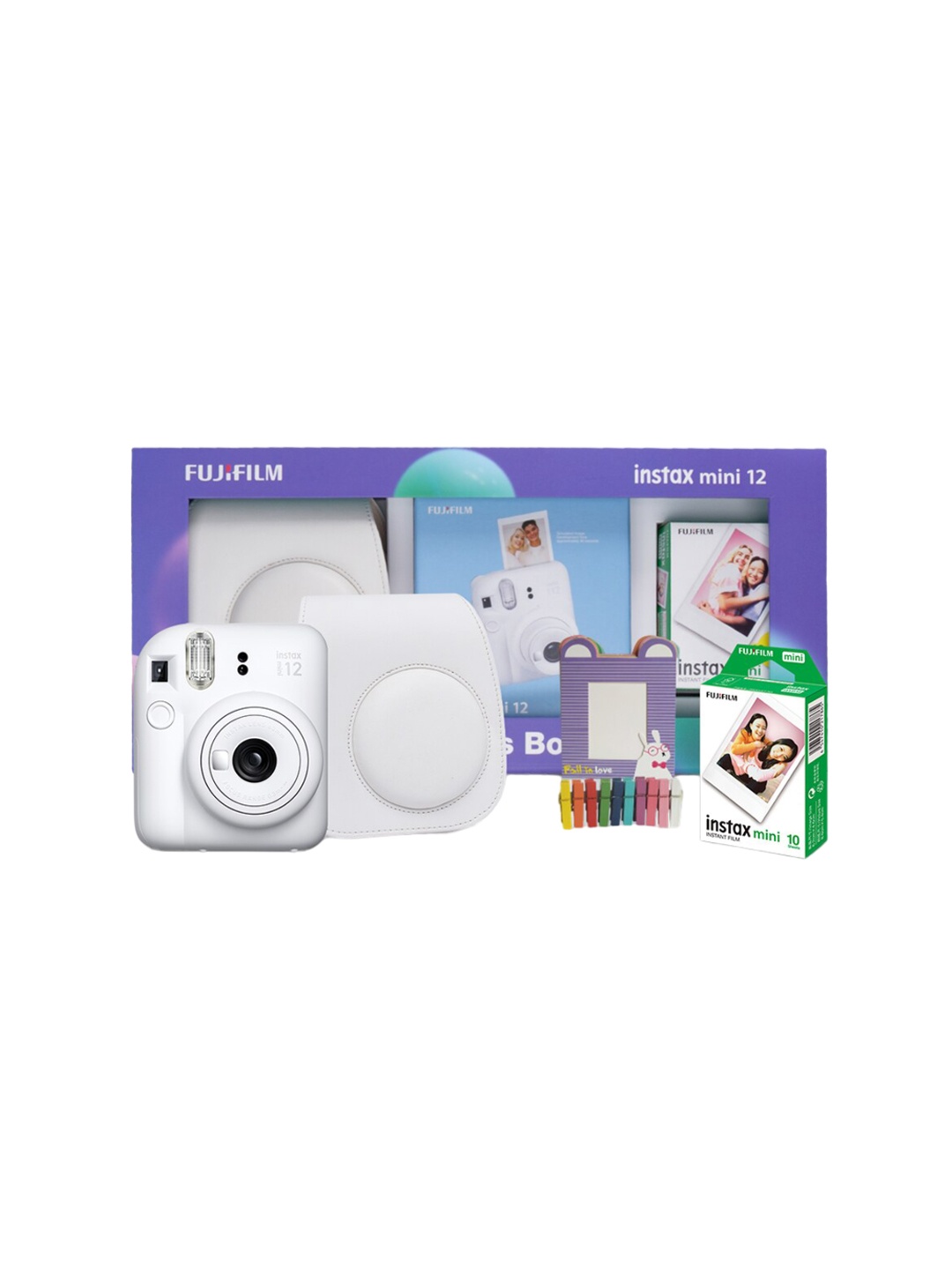 FUJIFILM White Instax Mini 12 Moments Box With 20 Shots