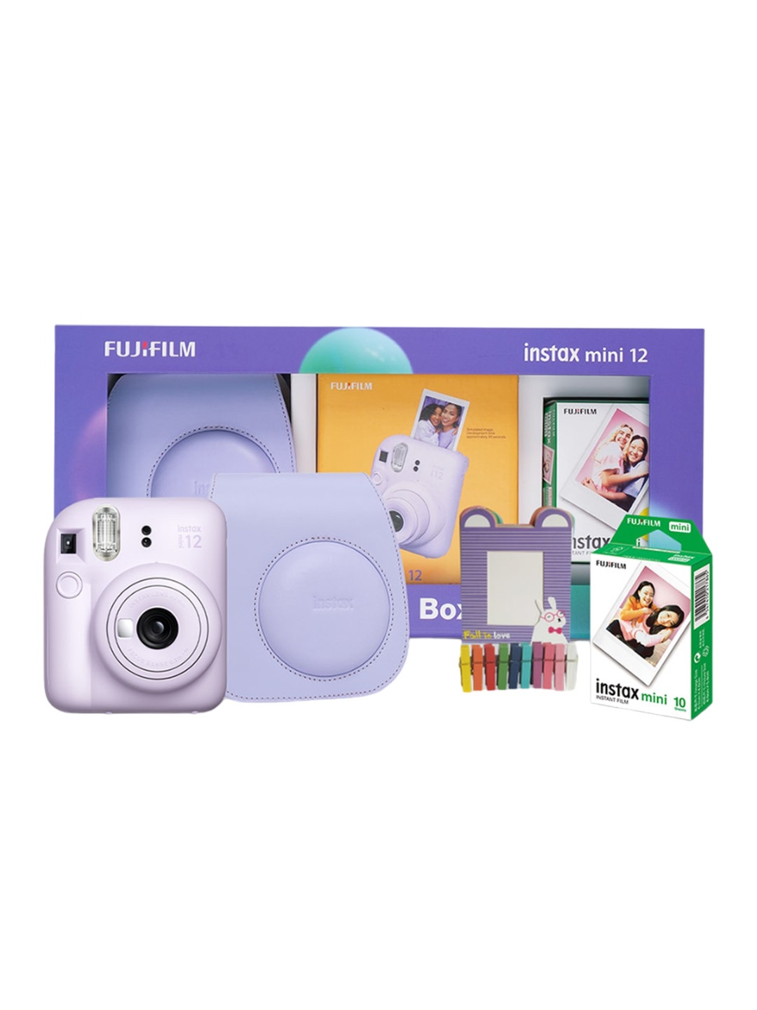 FUJIFILM Purple Instax Mini 12 Moments Box with 20 Shots