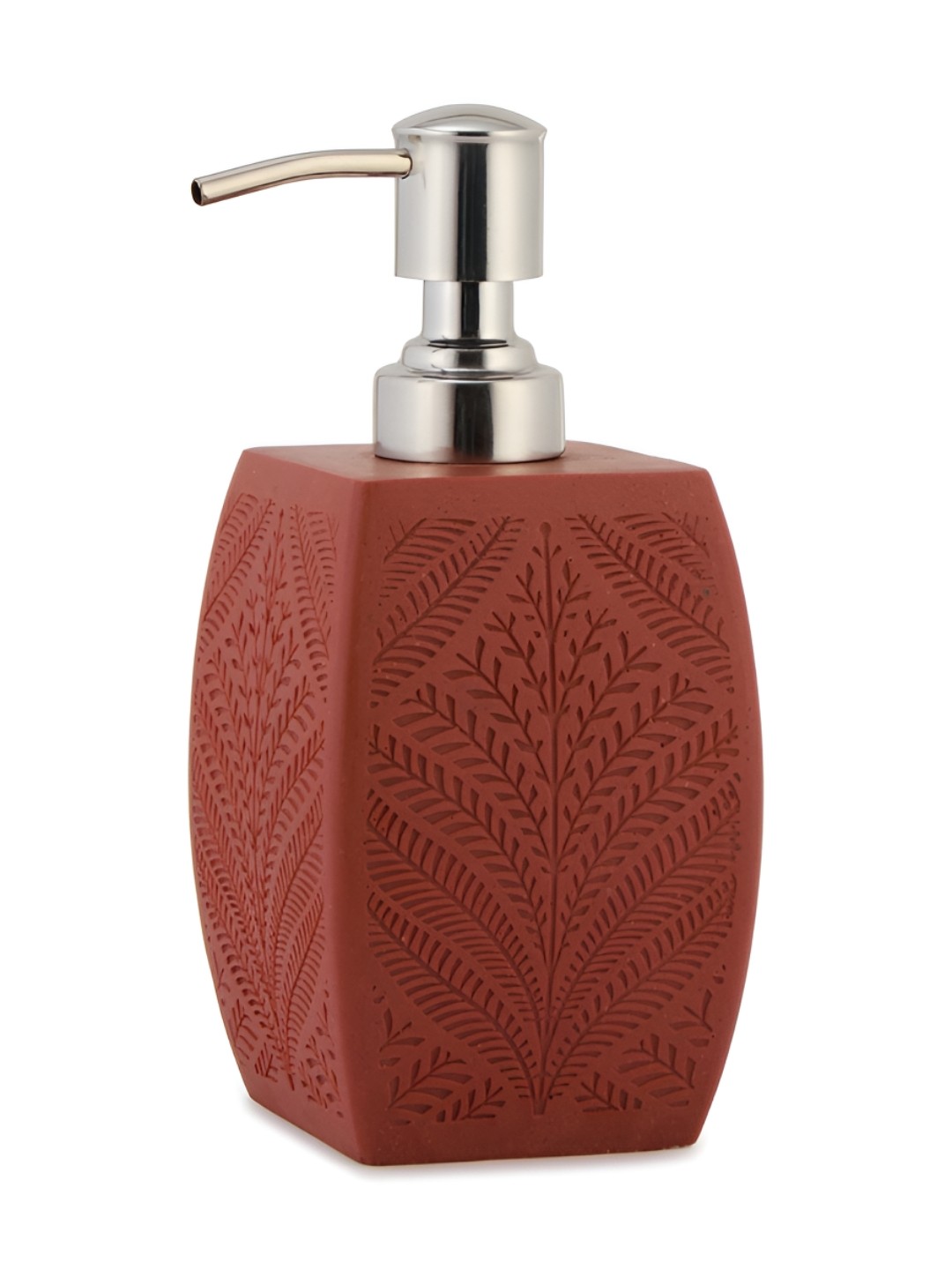 

Fabindia Red 3 piece Floral Stoneware Bath Accessories Set