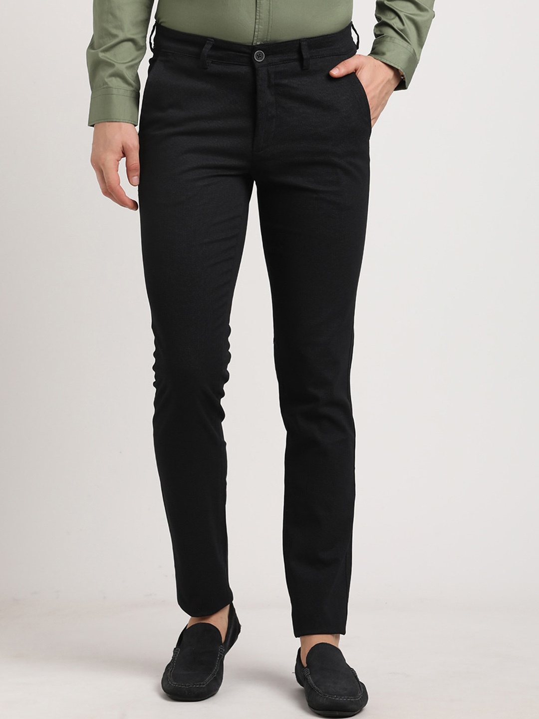 

Turtle Men Smart Tapered Fit Regular Trouser, Black