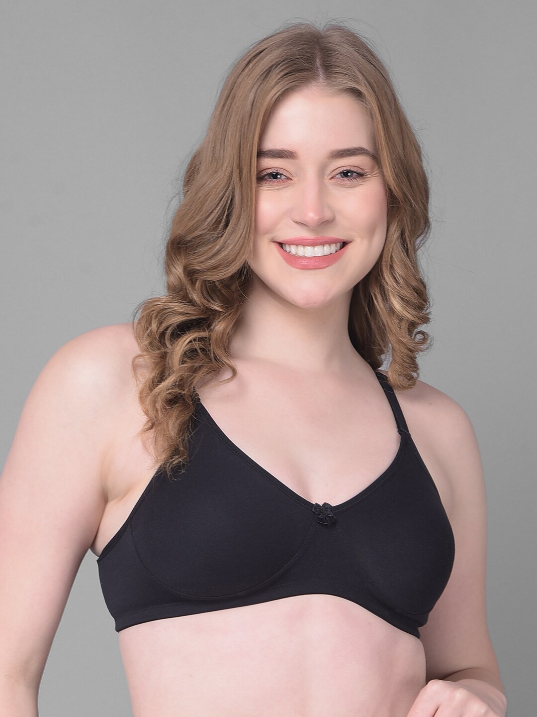 

Dollar Missy Full Coverage Non Padded Cotton T-shirt Bra With All Day Comfort, Black