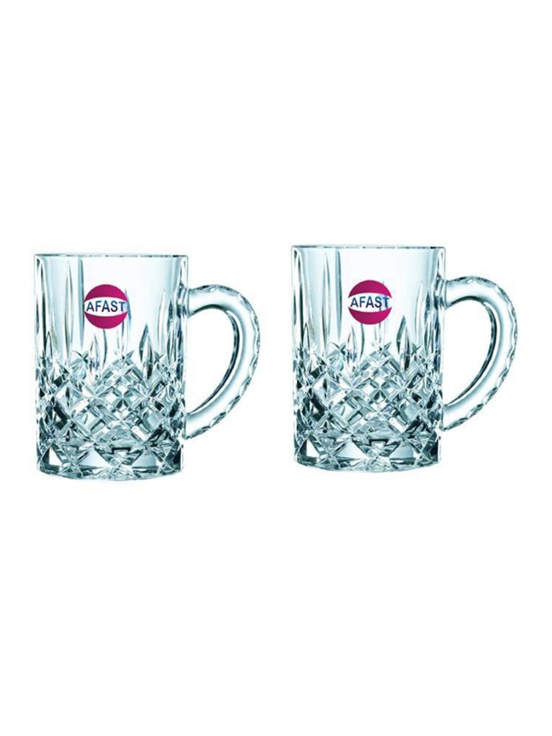 

1ST TIME Transparent 6Pcs Textured Glass Dishwasher Safe Beer Glasses 450ml Each