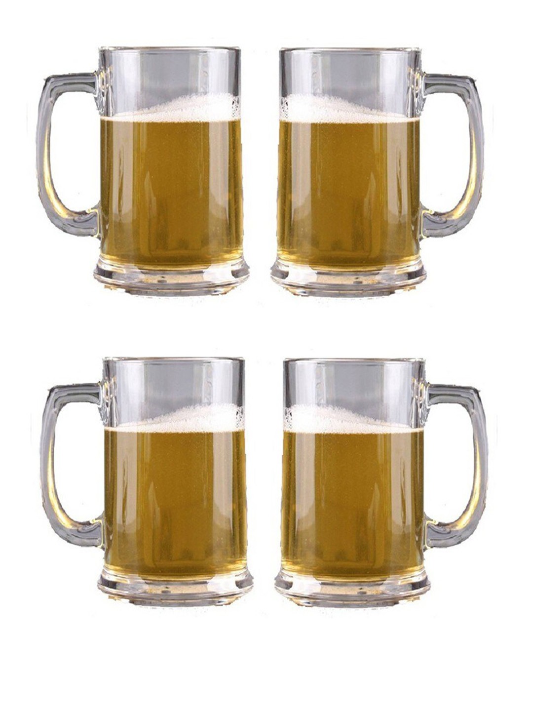 

1ST TIME Transparent 4 Pieces Dishwasher Safe Beer Glasses 450 ml Each