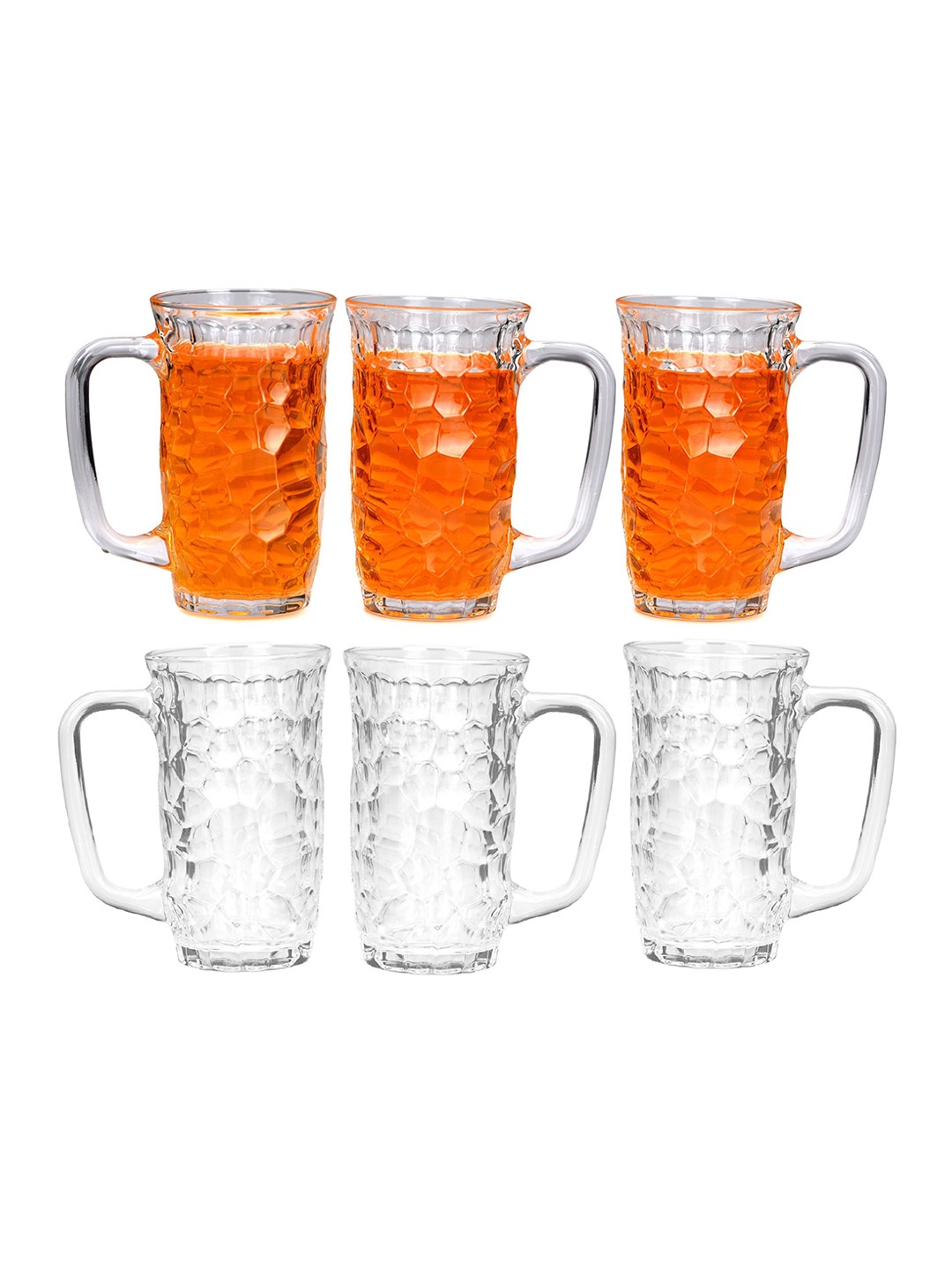 

1ST TIME 6 Pcs Transparent Beer Glass 450 ml Each