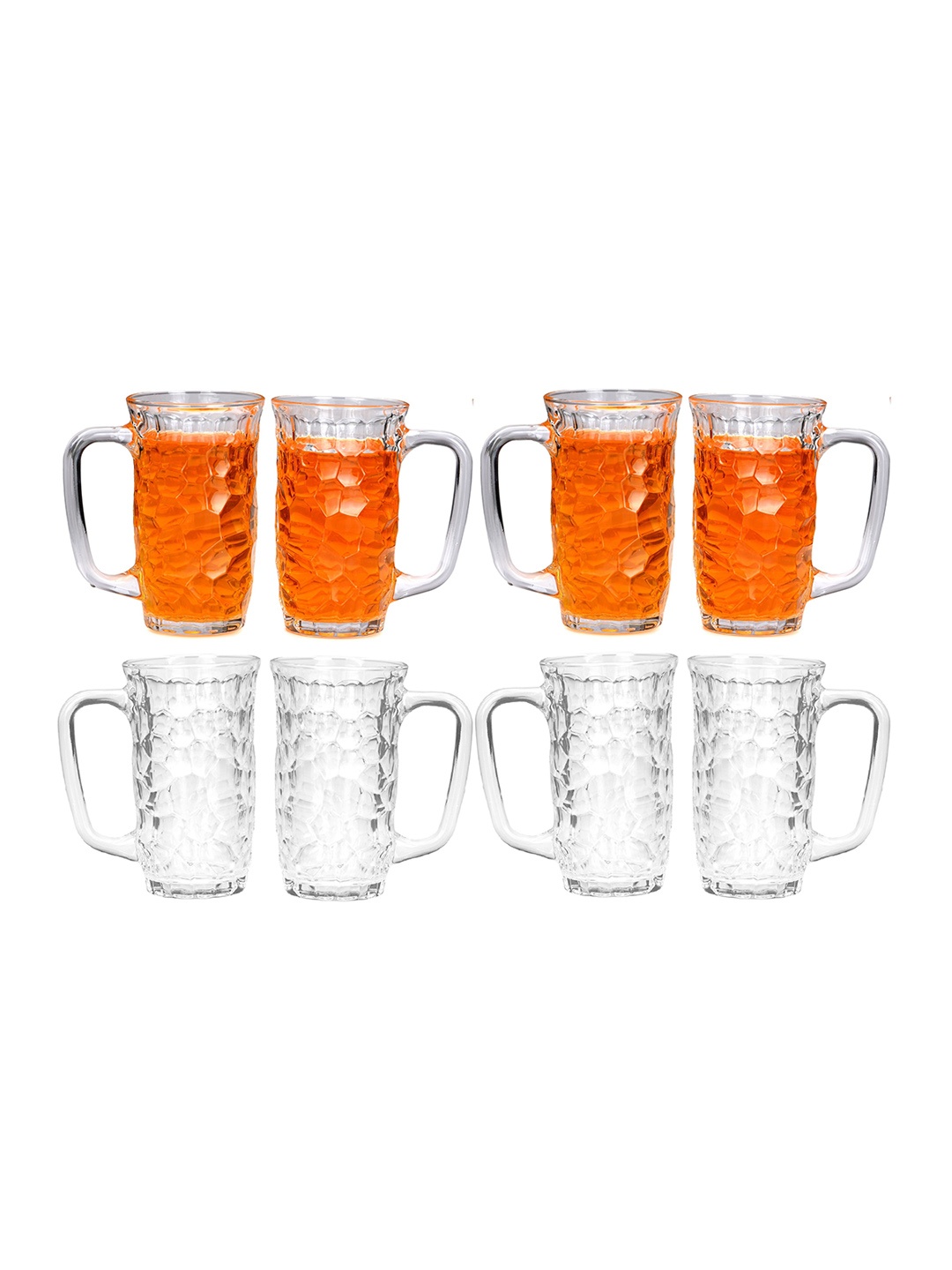 

1ST TIME 8 Pcs Transparent Beer Glass 450 ml Each