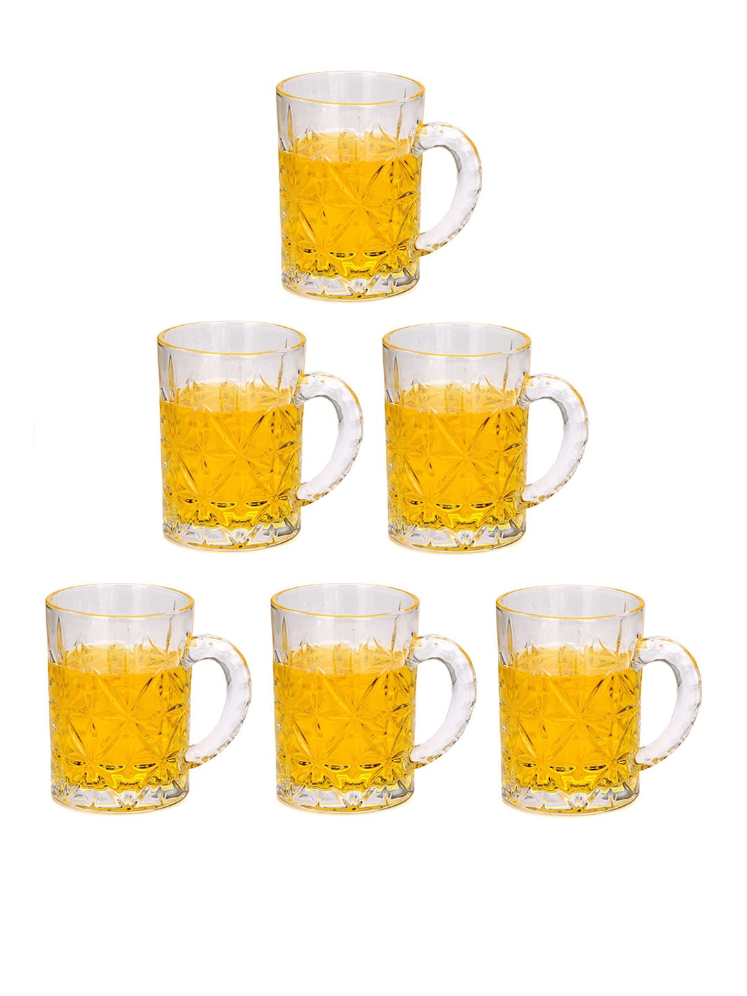 

1ST TIME Transparent 6 Pcs Dishwasher Safe Beer Glasses -450ml Each