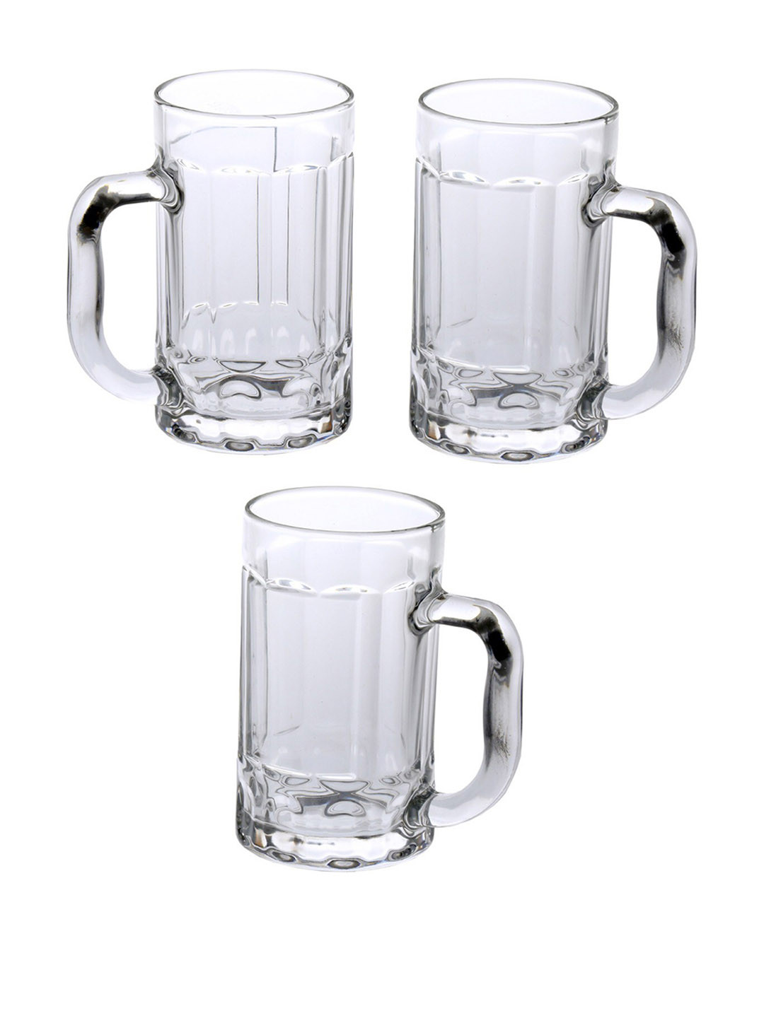 

1ST TIME Transparent 3 Pieces Textured Water Glass 400 ml Each