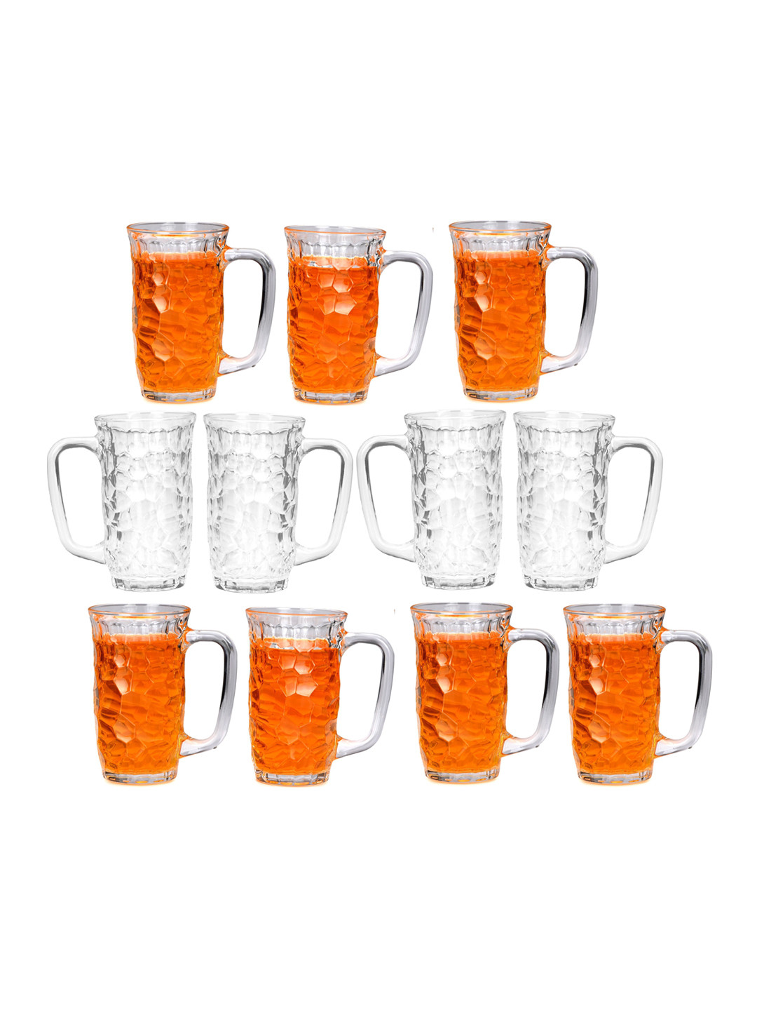 

1ST TIME Transparent 11Pcs Dishwasher Safe Beer Glasses -450ml Each