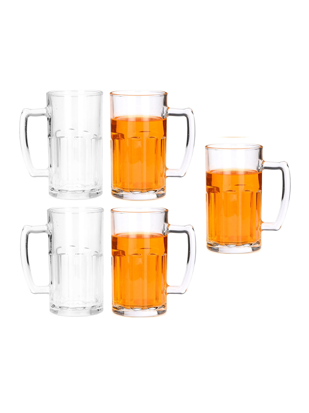 

1ST TIME Transparent 5 Pieces Dishwasher Safe Beer Glasses 600 ml Each