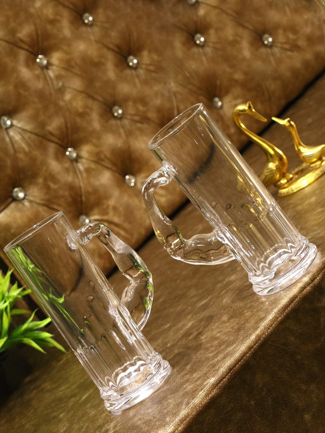 

1ST TIME Transparent 4 Pieces Textured Water Glasses 600 ml Each