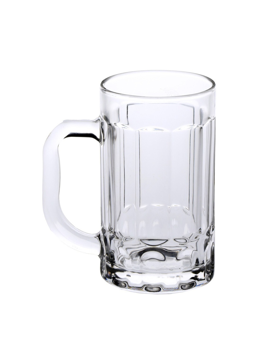 

1ST TIME Transparent Textured Glass Dishwasher Safe Beer Mug 400 ml