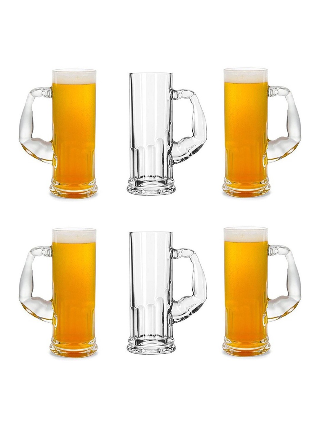 

1ST TIME Transparent 6 Pieces Dishwasher Safe Beer Glasses 600 ml