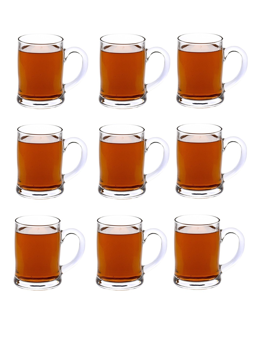 

1ST TIME 9-Pcs Transparent Glass Beer Glasses