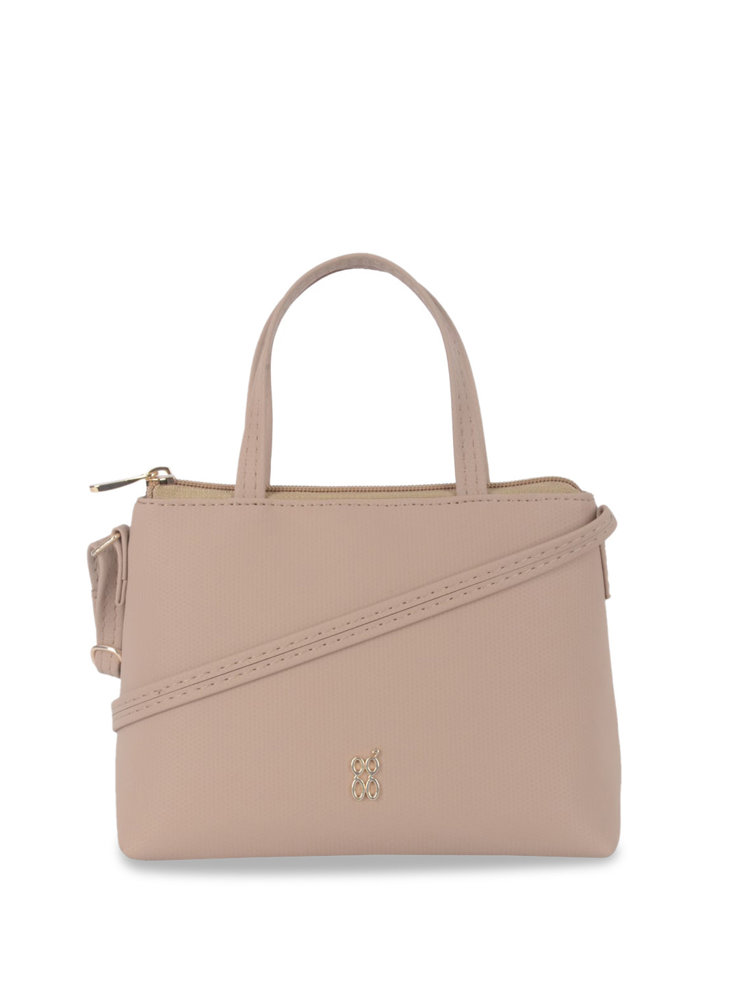 

Baggit Textured Structured Handheld Bag, Beige