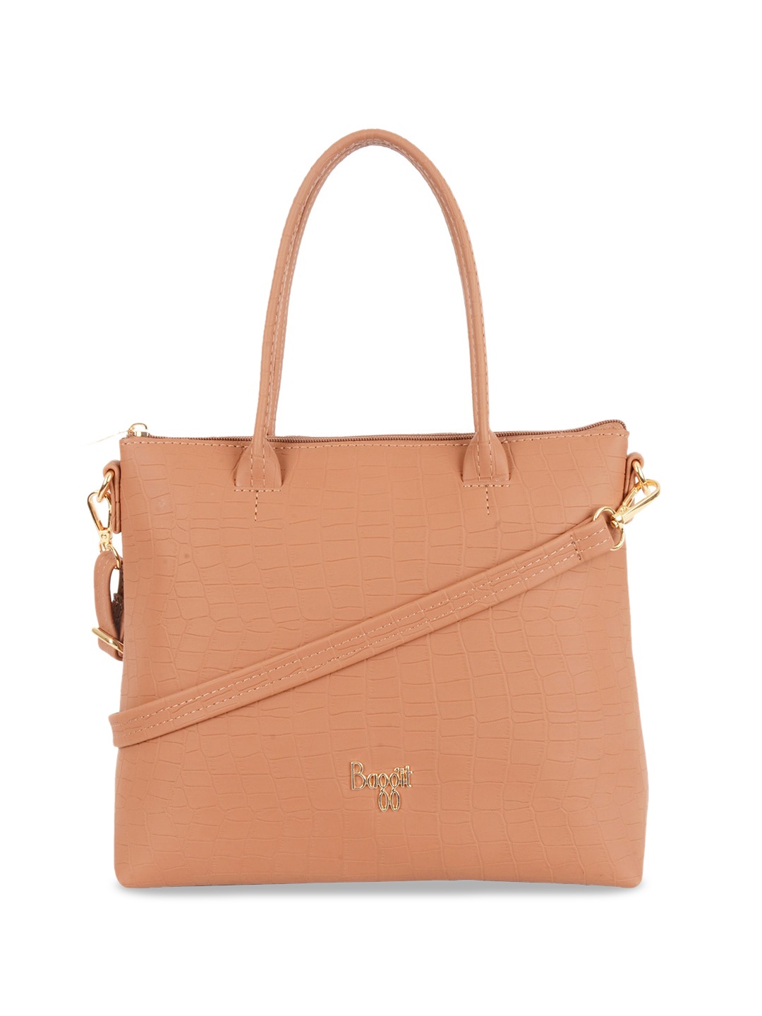 

Baggit Textured Structured Shoulder Bag, Tan