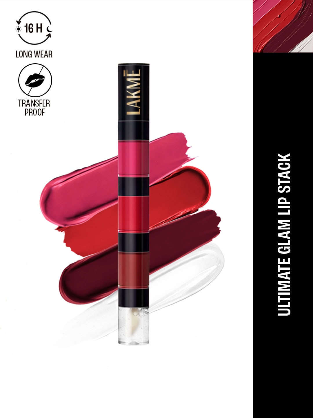 

Lakme Ultimate Glam 4 in 1 Lip Stack 4ml - Party Chic, Red