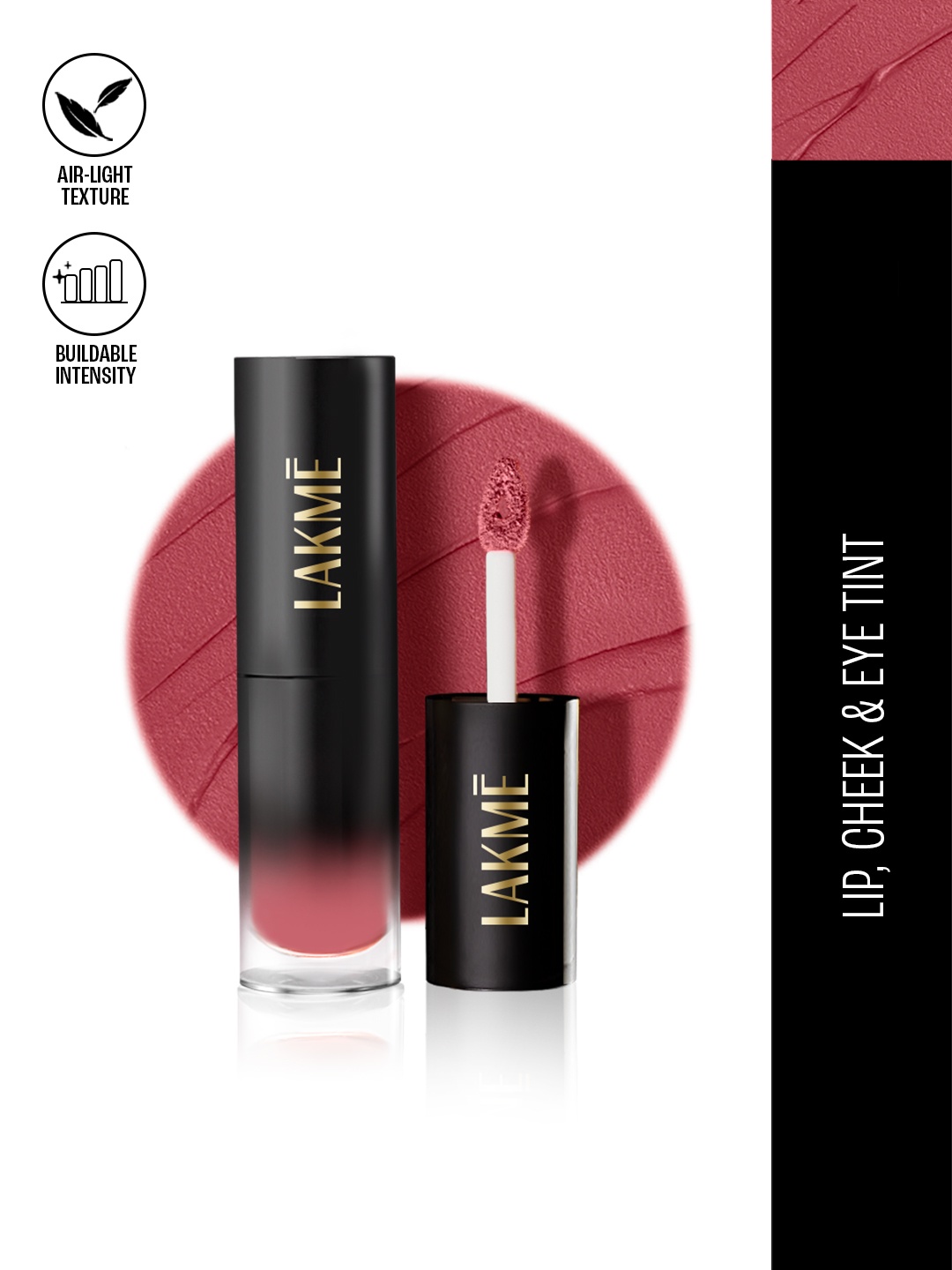 

Lakme Xtraordin-Airy One-and-Done Lip, Cheek & Eye Tint 3 ml - Dusty Rose, Pink