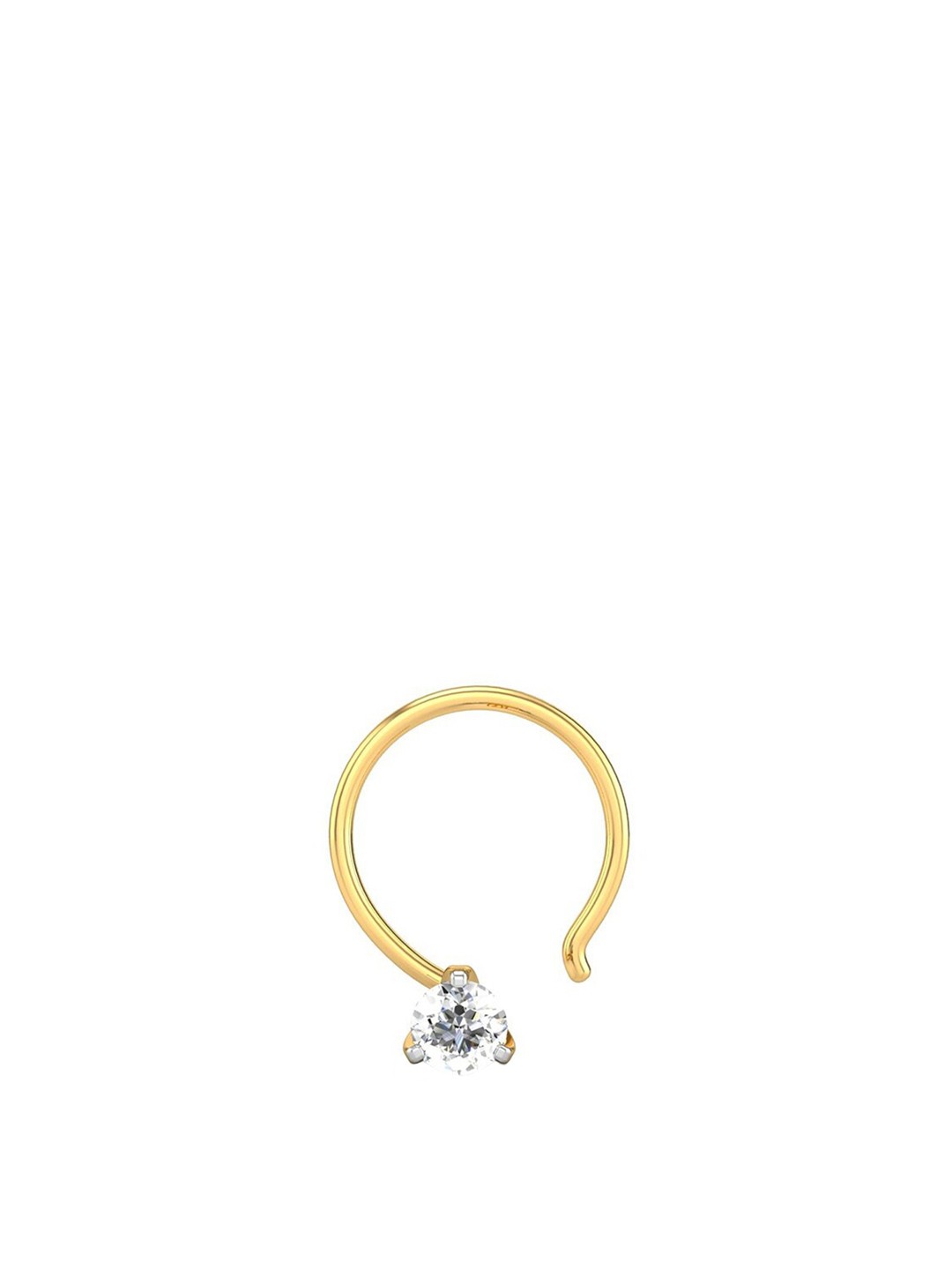 

CANDERE A KALYAN JEWELLERS COMPANY BIS Hallmark18KT Gold Diamond Nosepin-0.19gm