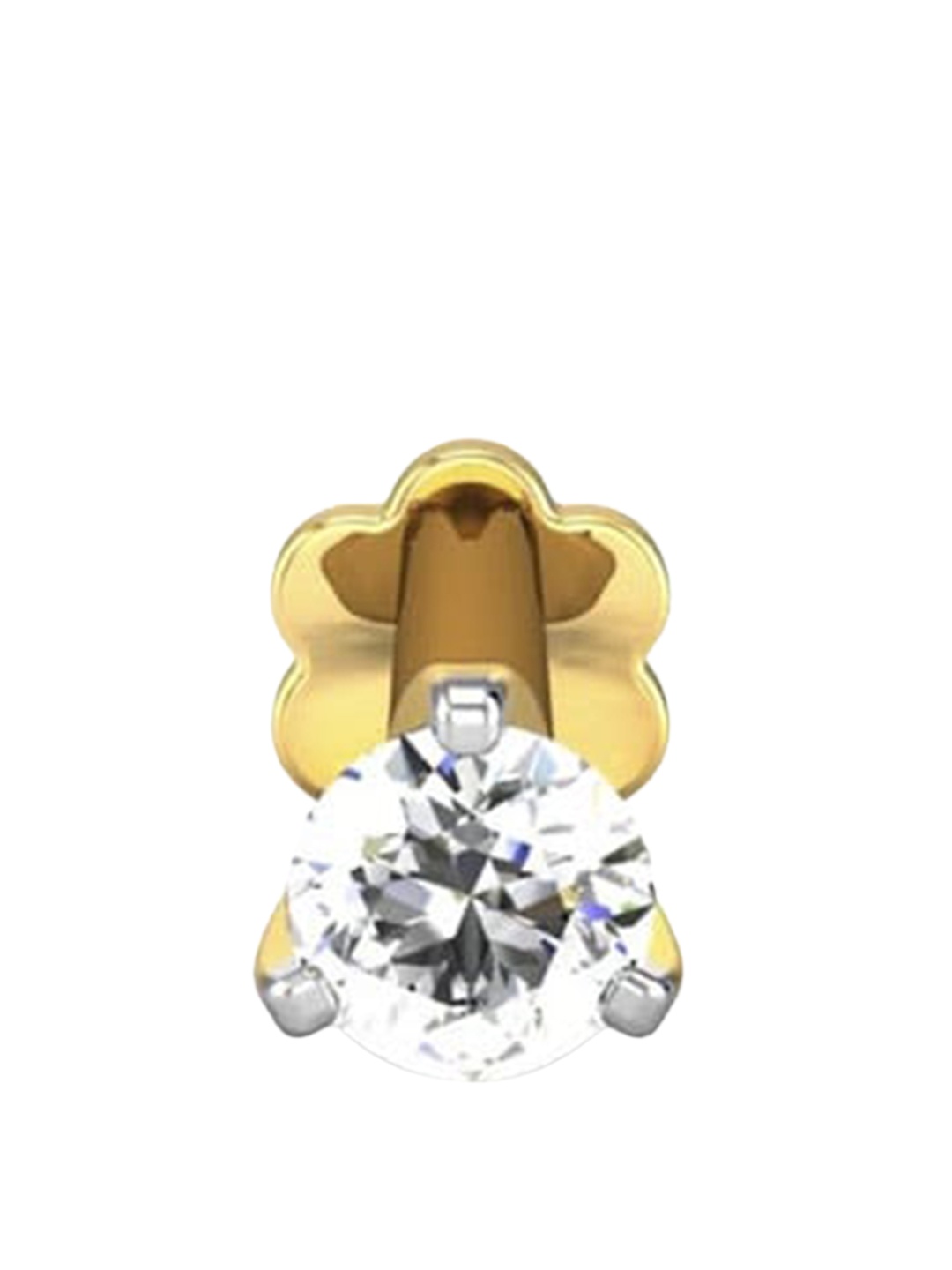 

CANDERE A KALYAN JEWELLERS COMPANY BIS Hallmark18KT Gold Diamond Nosepin-0.29gm