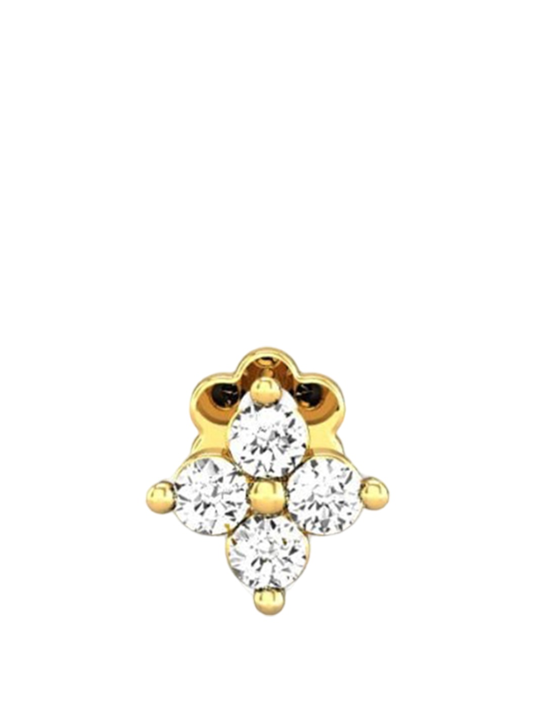 

CANDERE A KALYAN JEWELLERS COMPANY BIS Hallmark18KT Gold Diamond Nosepin-0.34gm