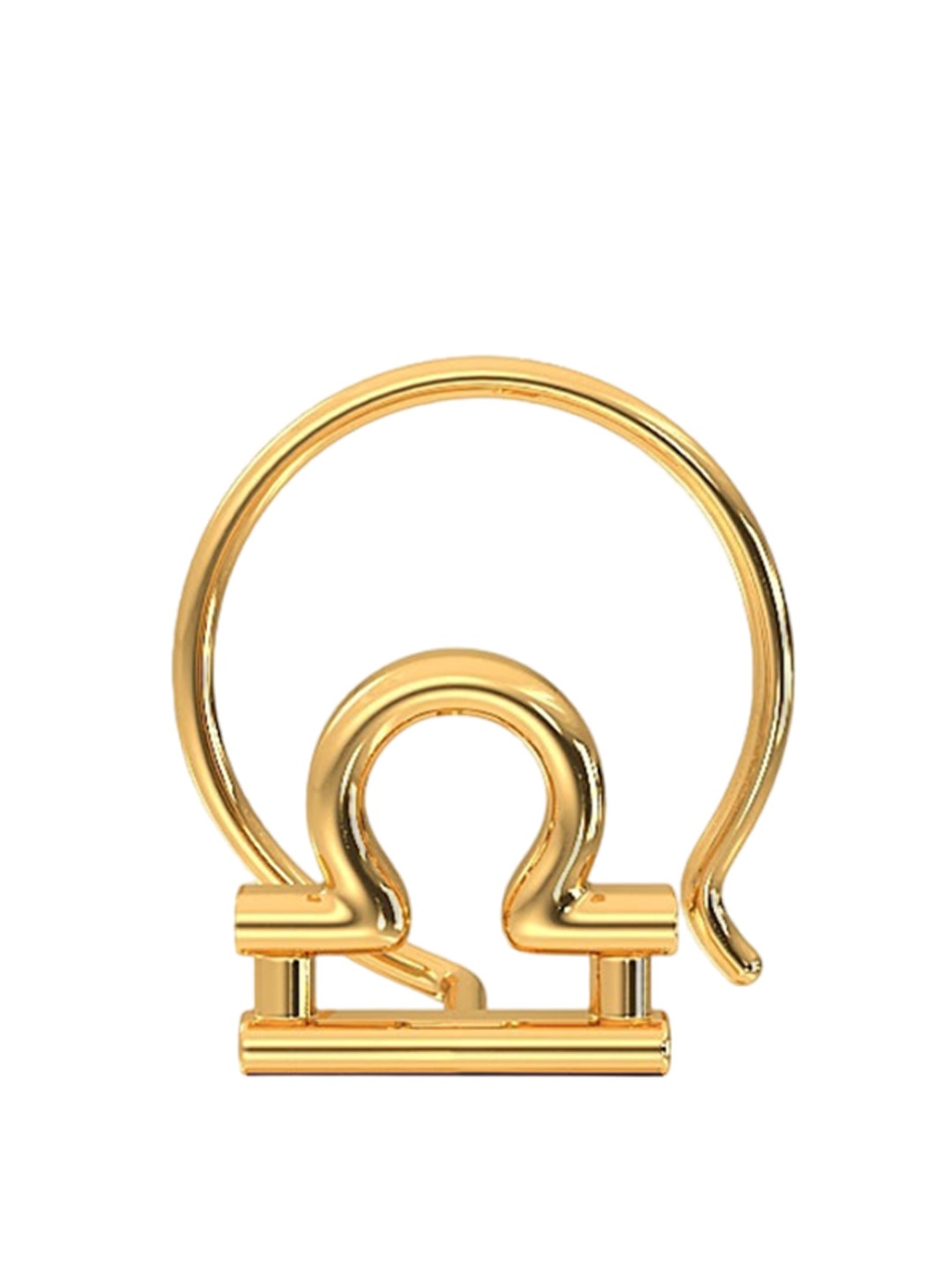 

CANDERE A KALYAN JEWELLERS COMPANY BIS Hallmark 14KT Gold Libra Zodiac Nosepin-0.18gm