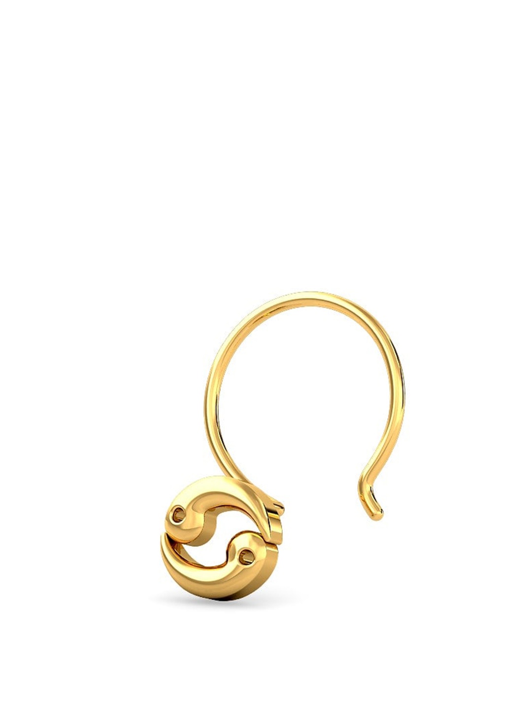 

CANDERE A KALYAN JEWELLERS COMPANY BIS Hallmark 18KT Gold Cancer Zodiac Nosepin-0.22gm